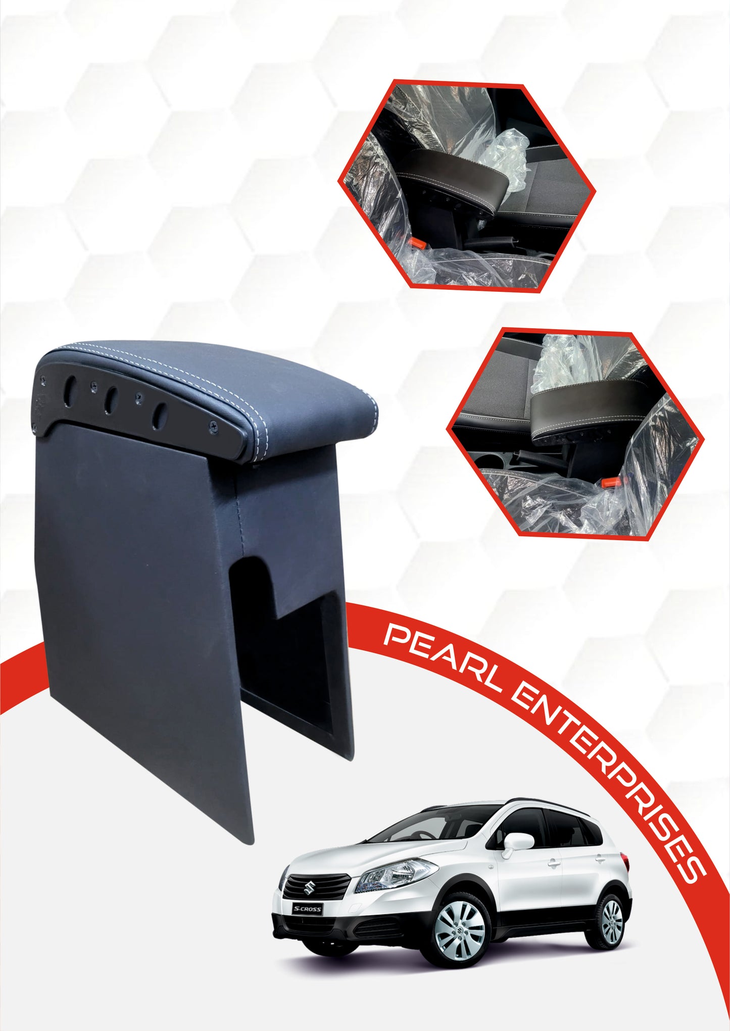 Exclusive Armrest for Brezza, S-Cross & Urban Cruza | Premium Comfort, Easy Fit