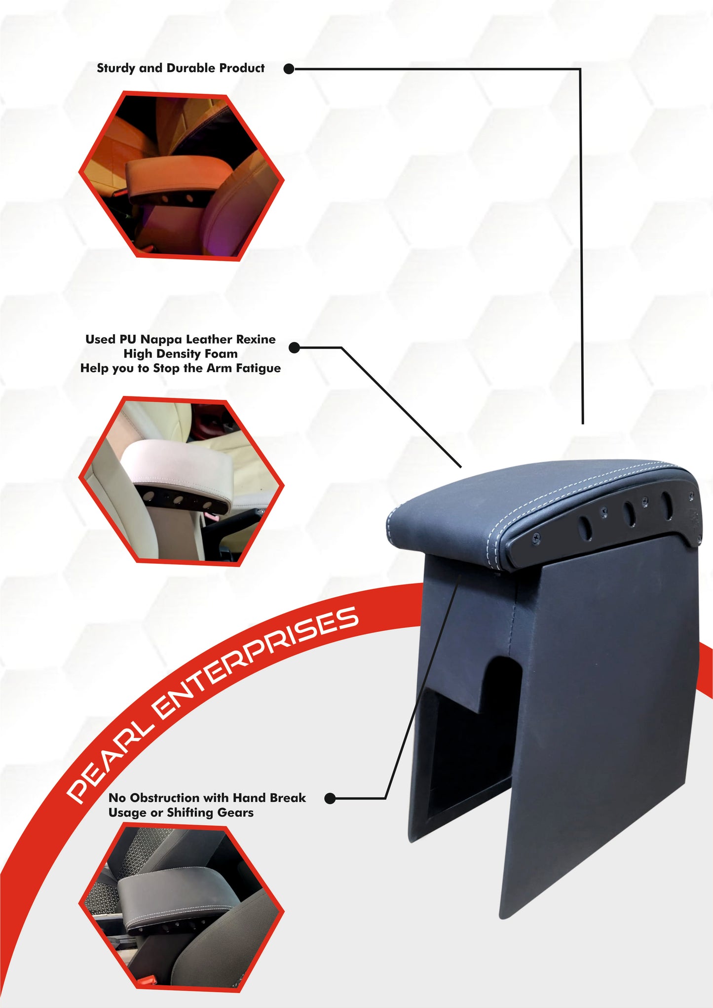 Exclusive Armrest for Brezza, S-Cross & Urban Cruza | Premium Comfort, Easy Fit