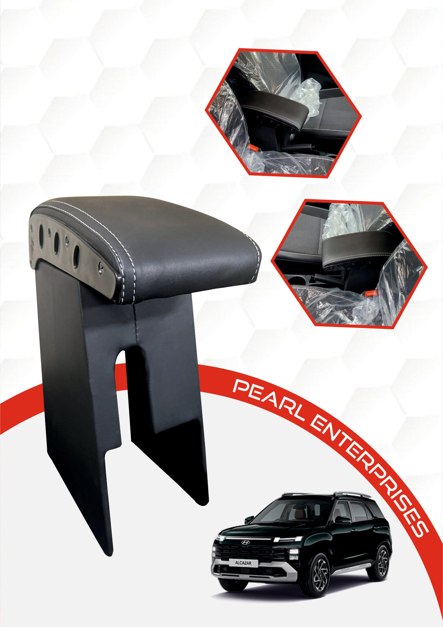 Armrest for New Hyundai Aura, Exter & Santro – Custom Fit Comfort by Pearl Enterprises