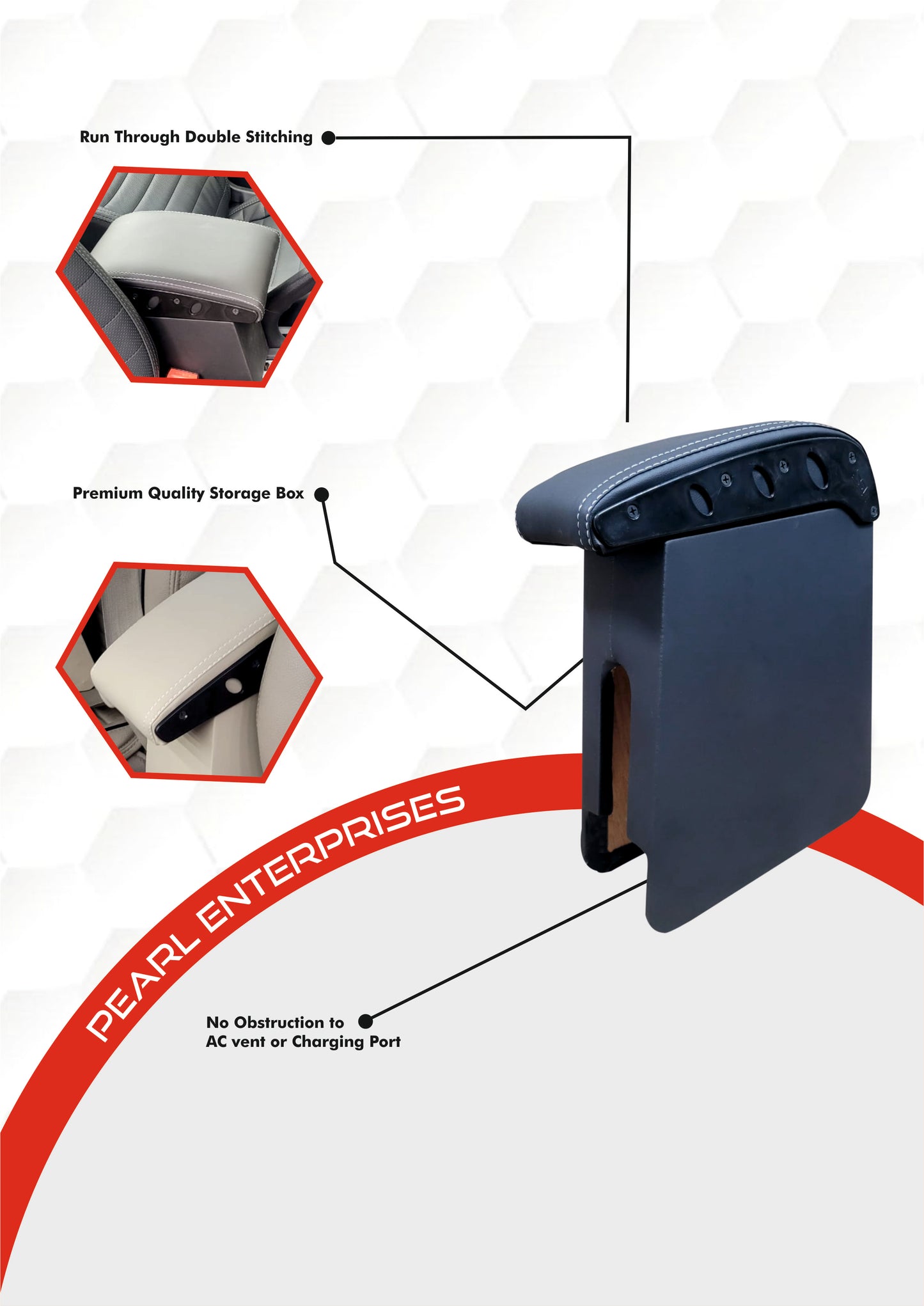 Universal Exclusive Armrest – Fits Wagon R, Alto, Duster, Santro & More