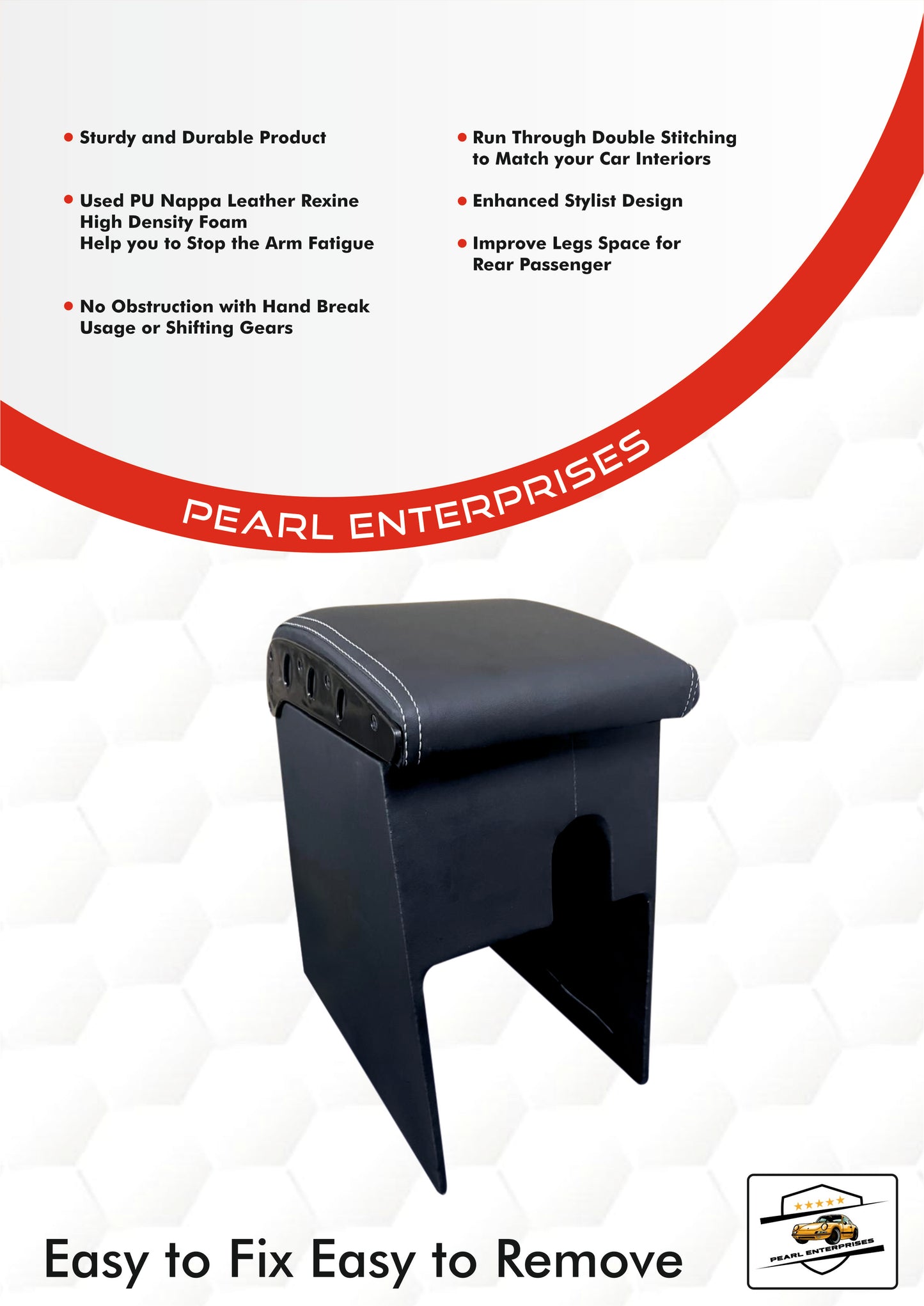 Neo Bolero Armrest β Custom Fit Center Console with Storage | Pearl Enterprises