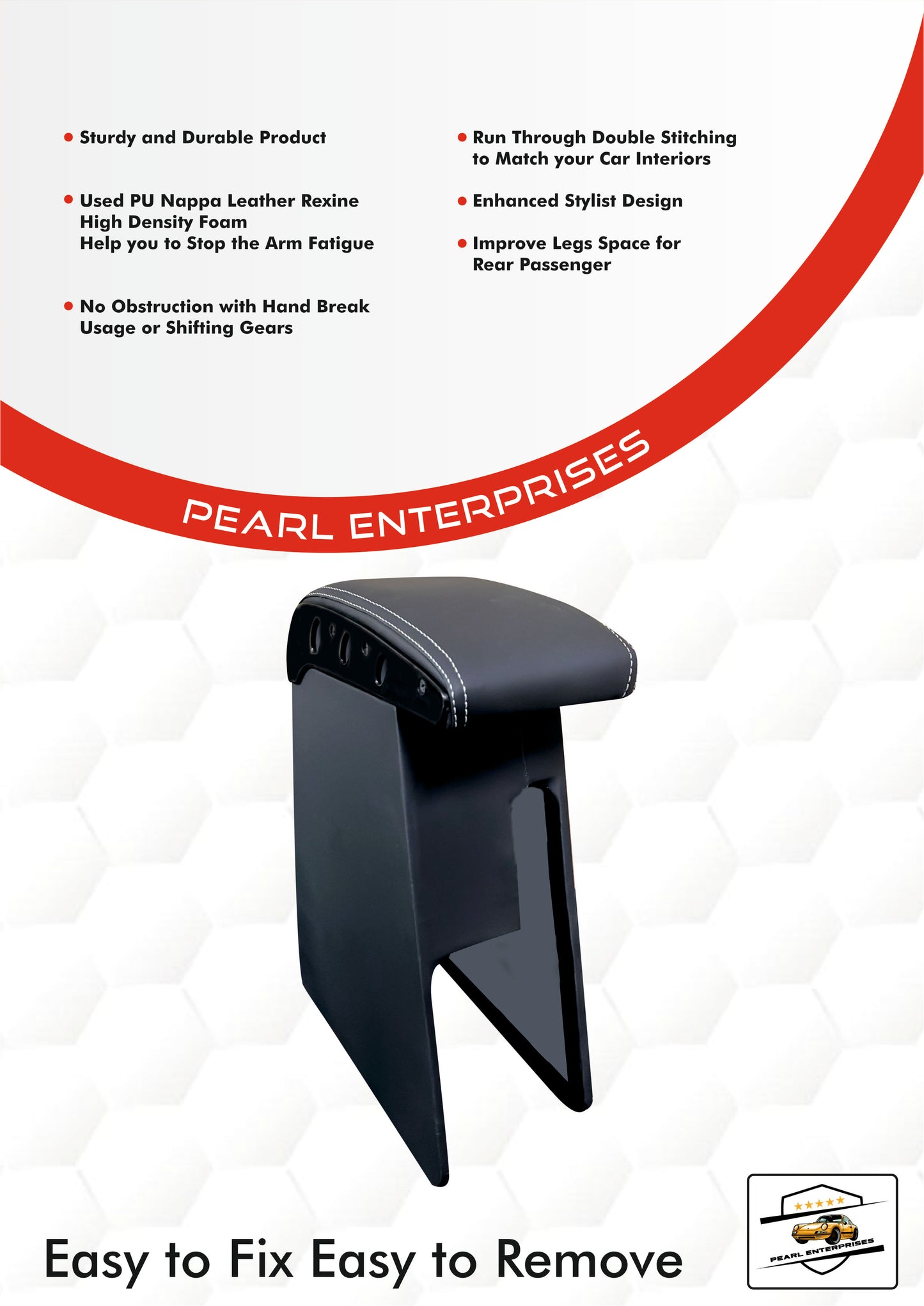 Hyundai Venue / Ford Figo Freestyle / Figo Aspire Exclusive Armrest – Premium Car Center Console with Storage (Black & Beige)