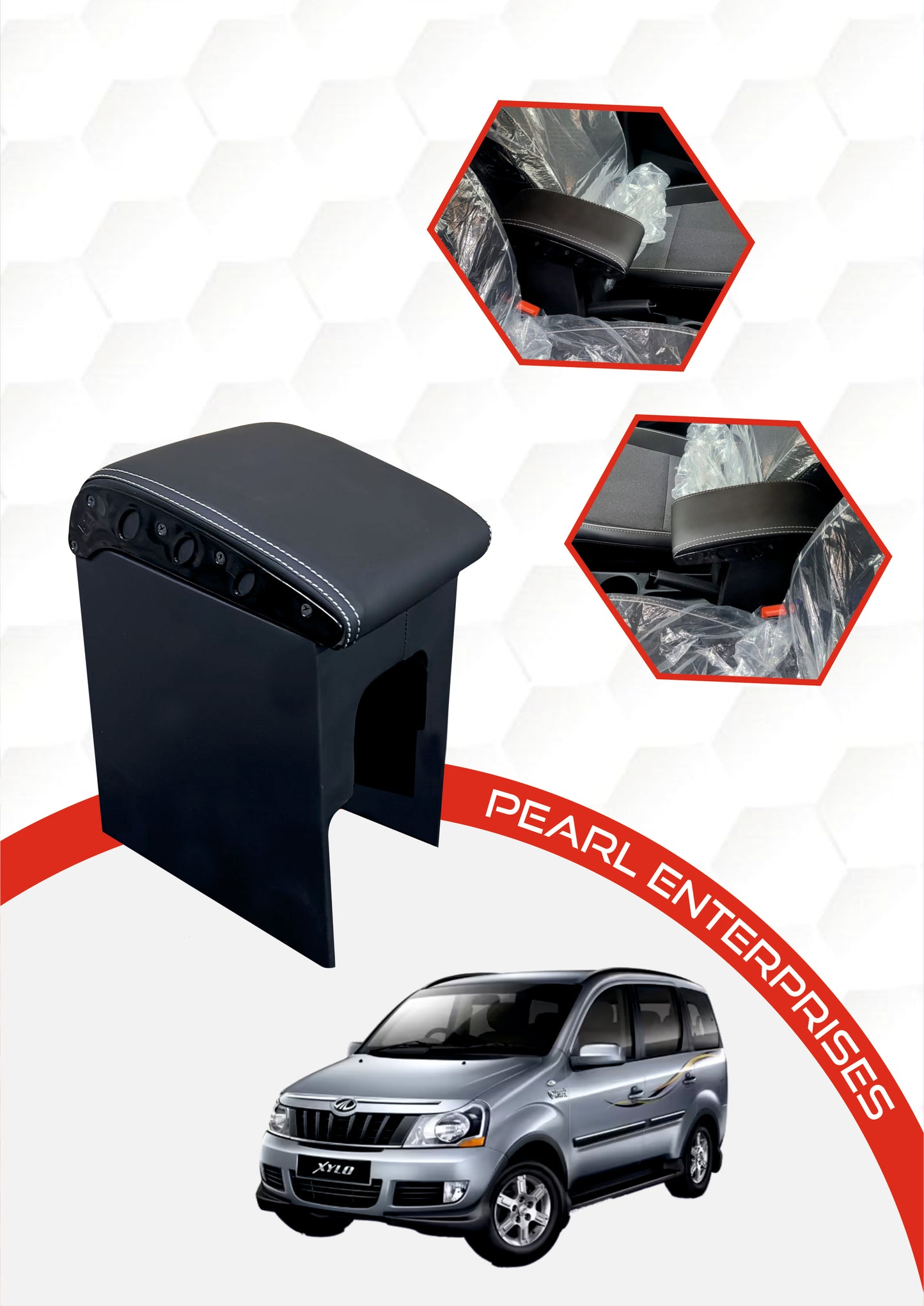 Mahindra Xylo Exclusive Armrest – Premium Comfort (Black & Beige)