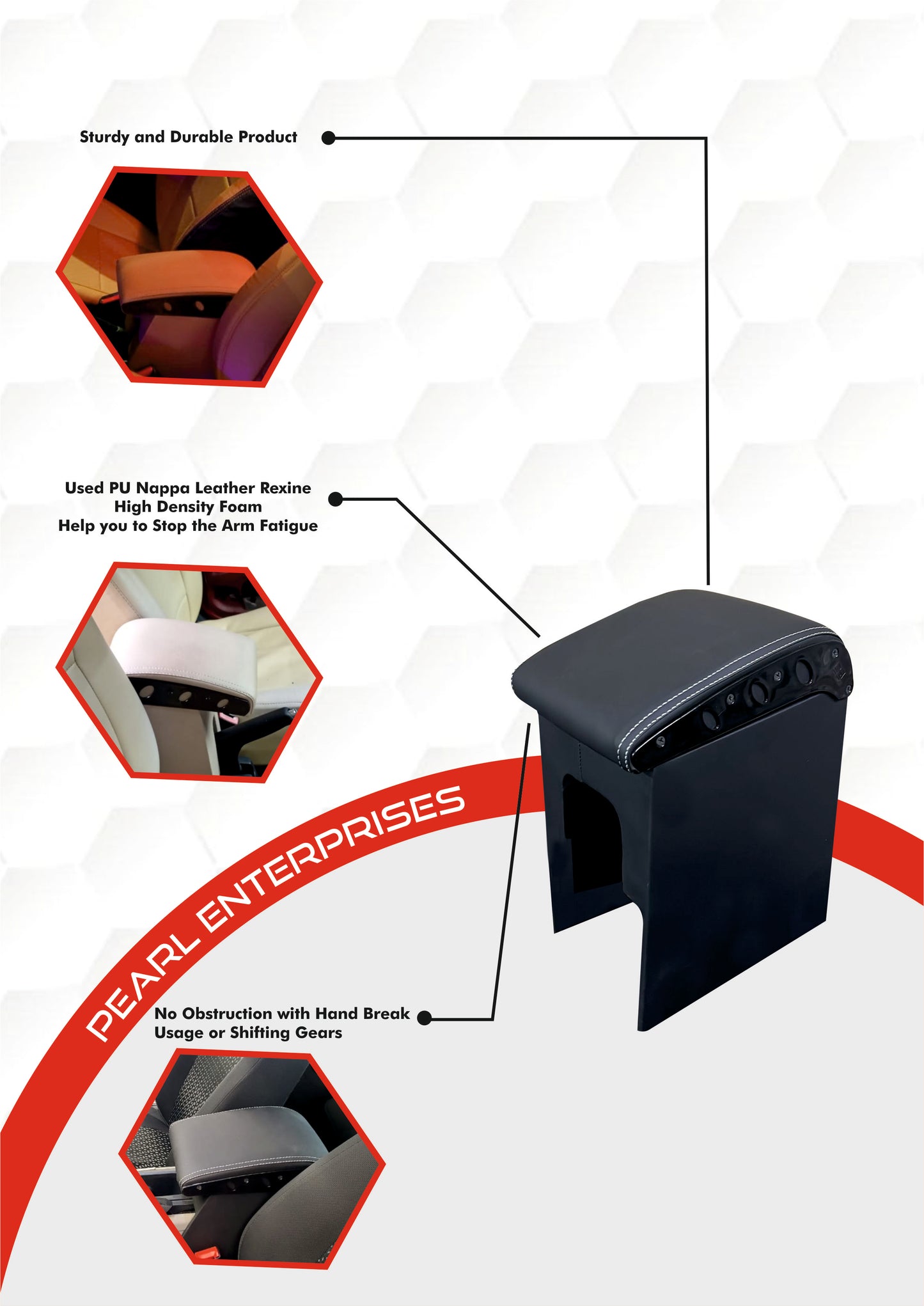 Mahindra Xylo Exclusive Armrest – Premium Comfort (Black & Beige)