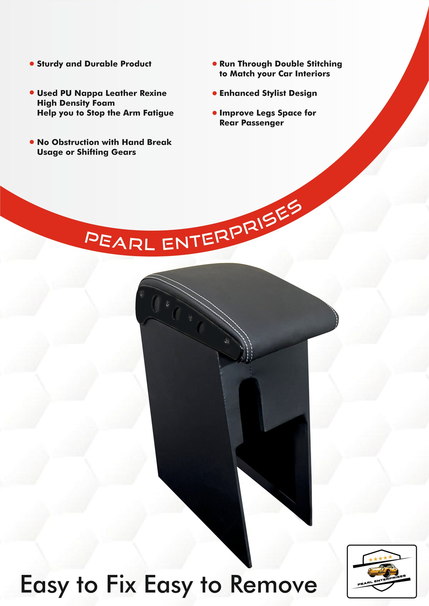 Kia Carens Exclusive Armrest – Premium Comfort (Black)