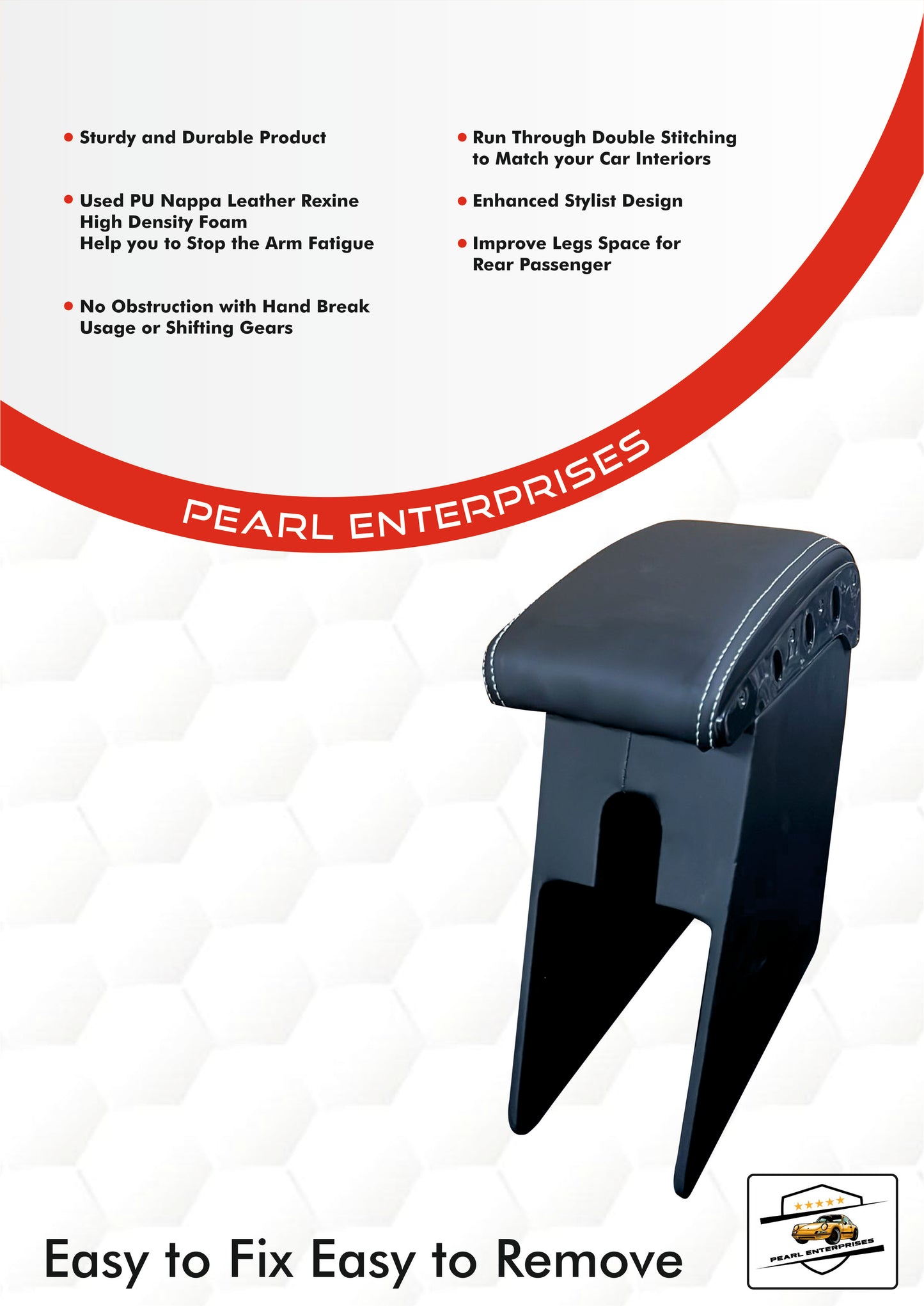 Armrest Console for Nexa Baleno – Available in Black, Tan & Beige | Pearl Enterprises