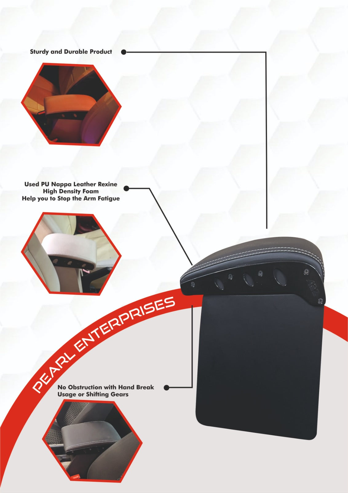 Armrest for New Swift & Celerio – Available in Black, Beige & Tan