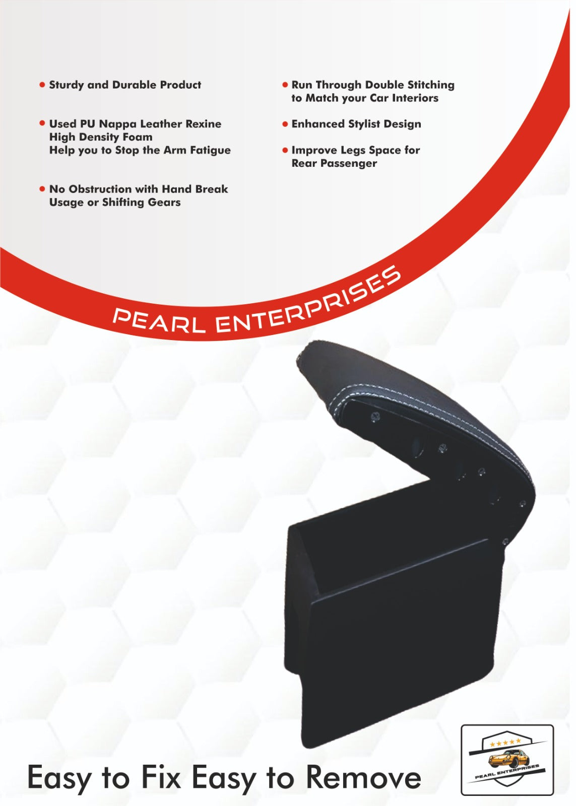 Armrest for New Swift & Celerio – Available in Black, Beige & Tan