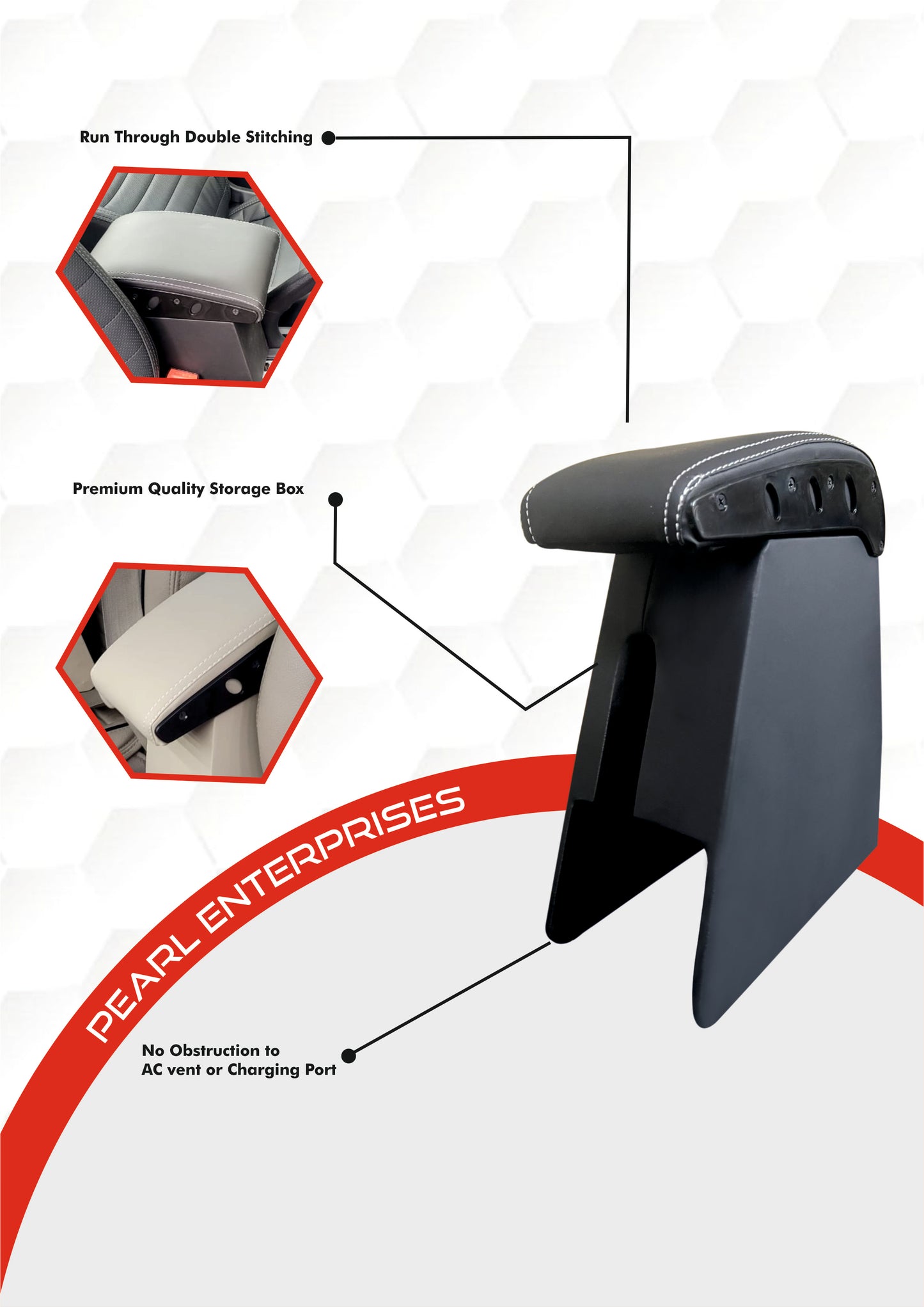 Exclusive Armrest for Tata Tiago, Tiago EV & Tigor | Premium Comfort & Easy Installation