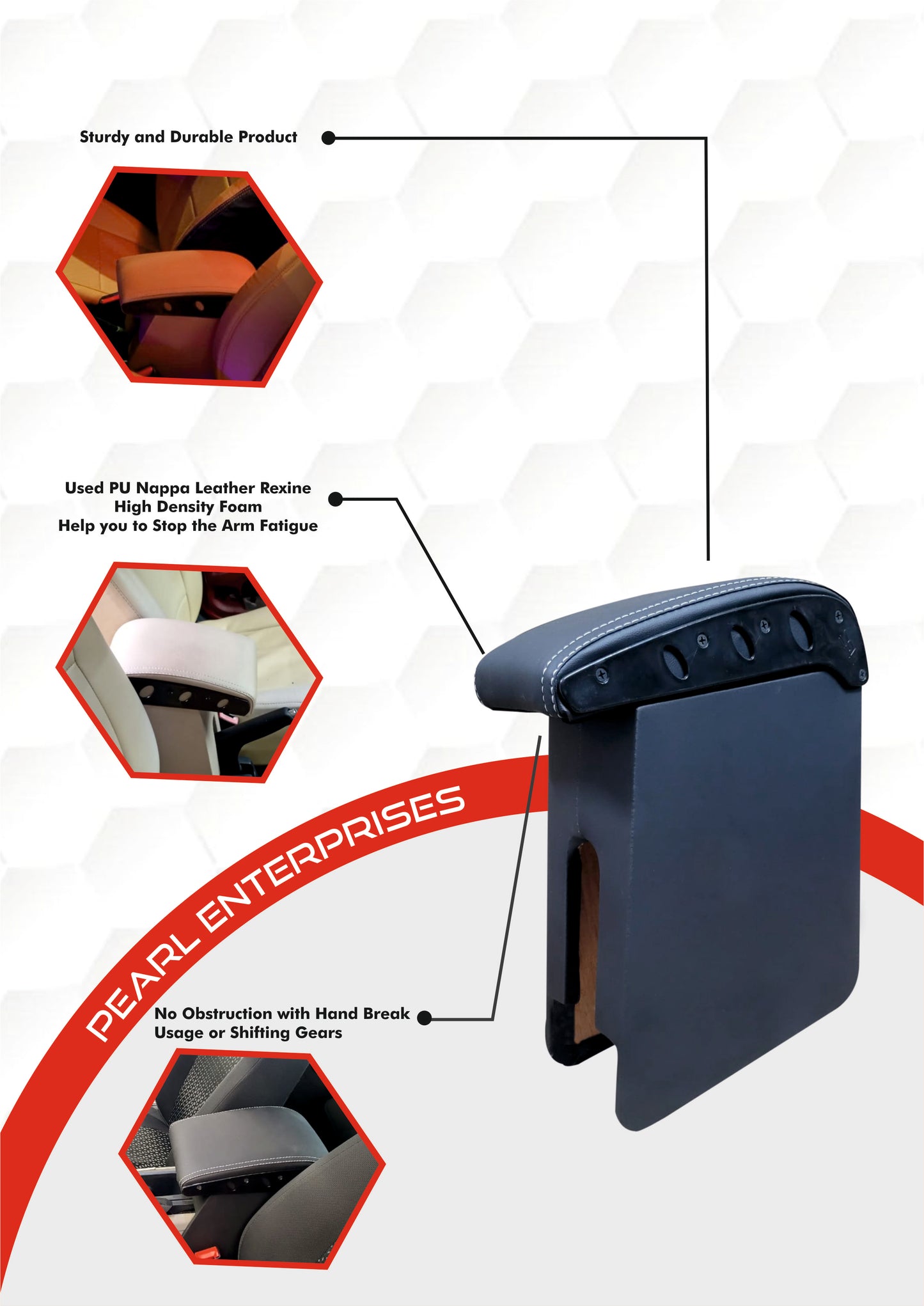 Universal Exclusive Armrest – Fits Wagon R, Alto, Duster, Santro & More