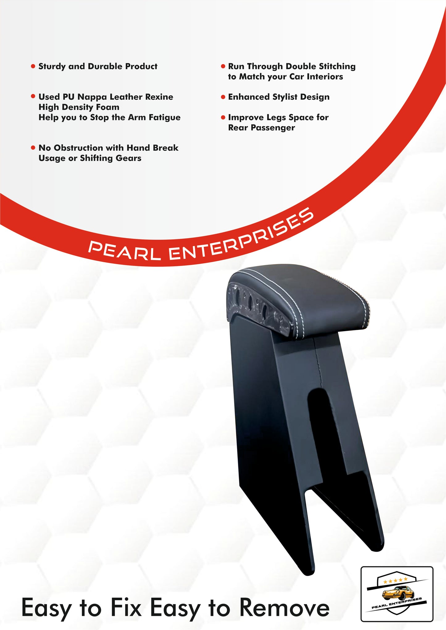 Universal Car Armrest for New Wagon R, S Presso, Renault Lodgy – Available in 3 Colors