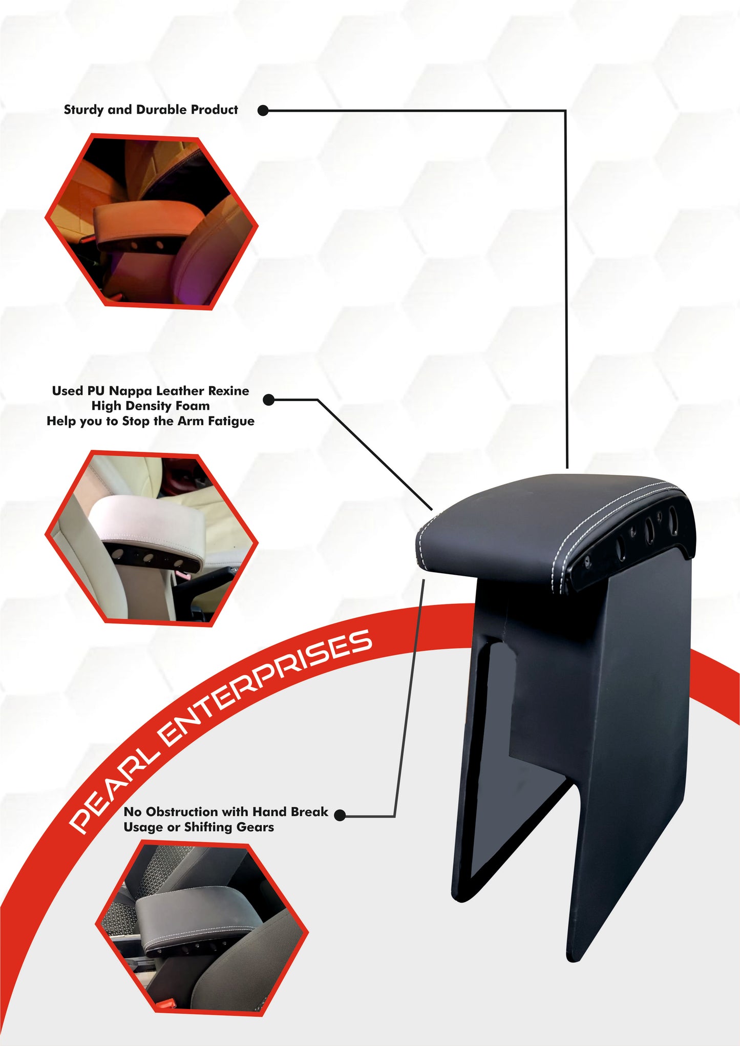 Hyundai Venue / Ford Figo Freestyle / Figo Aspire Exclusive Armrest – Premium Car Center Console with Storage (Black & Beige)