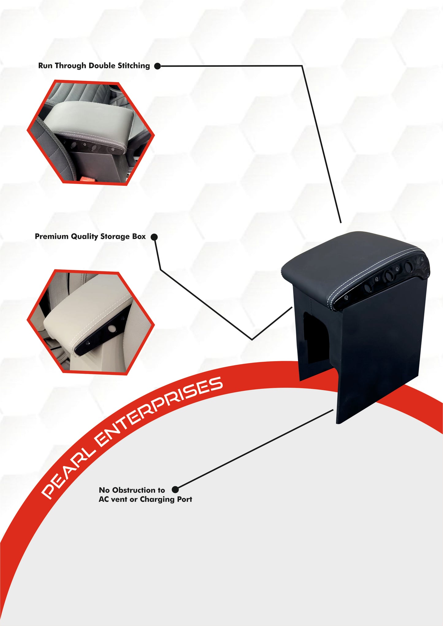 Mahindra Xylo Exclusive Armrest – Premium Comfort (Black & Beige)