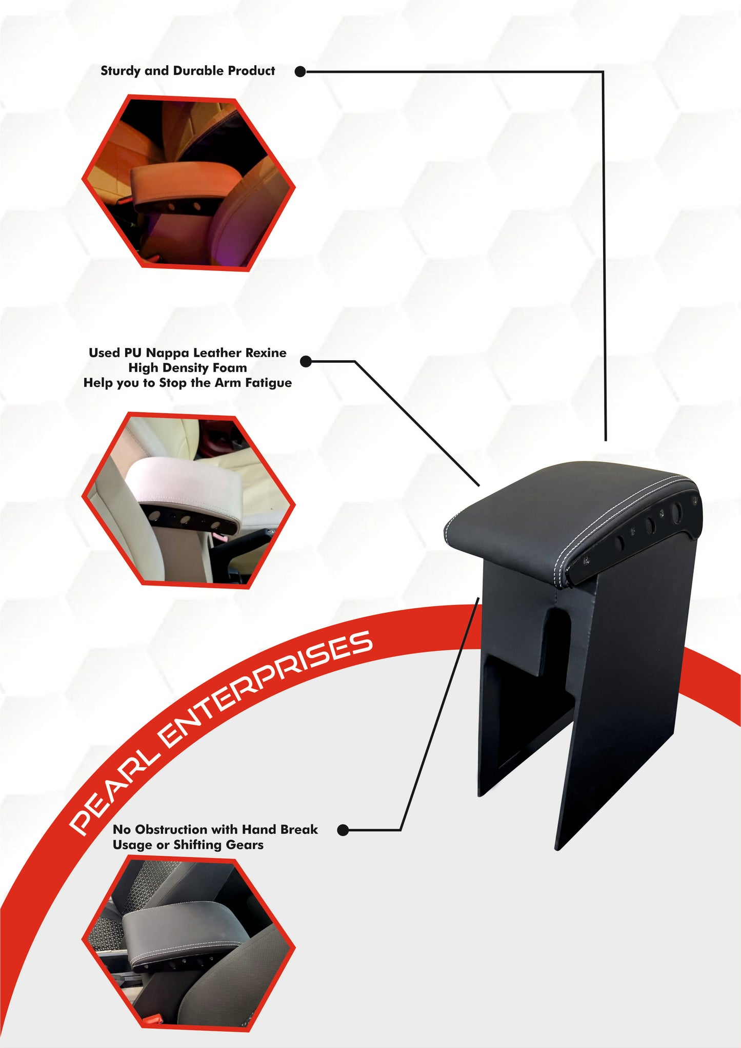 Kia Carens Exclusive Armrest – Premium Comfort (Black)