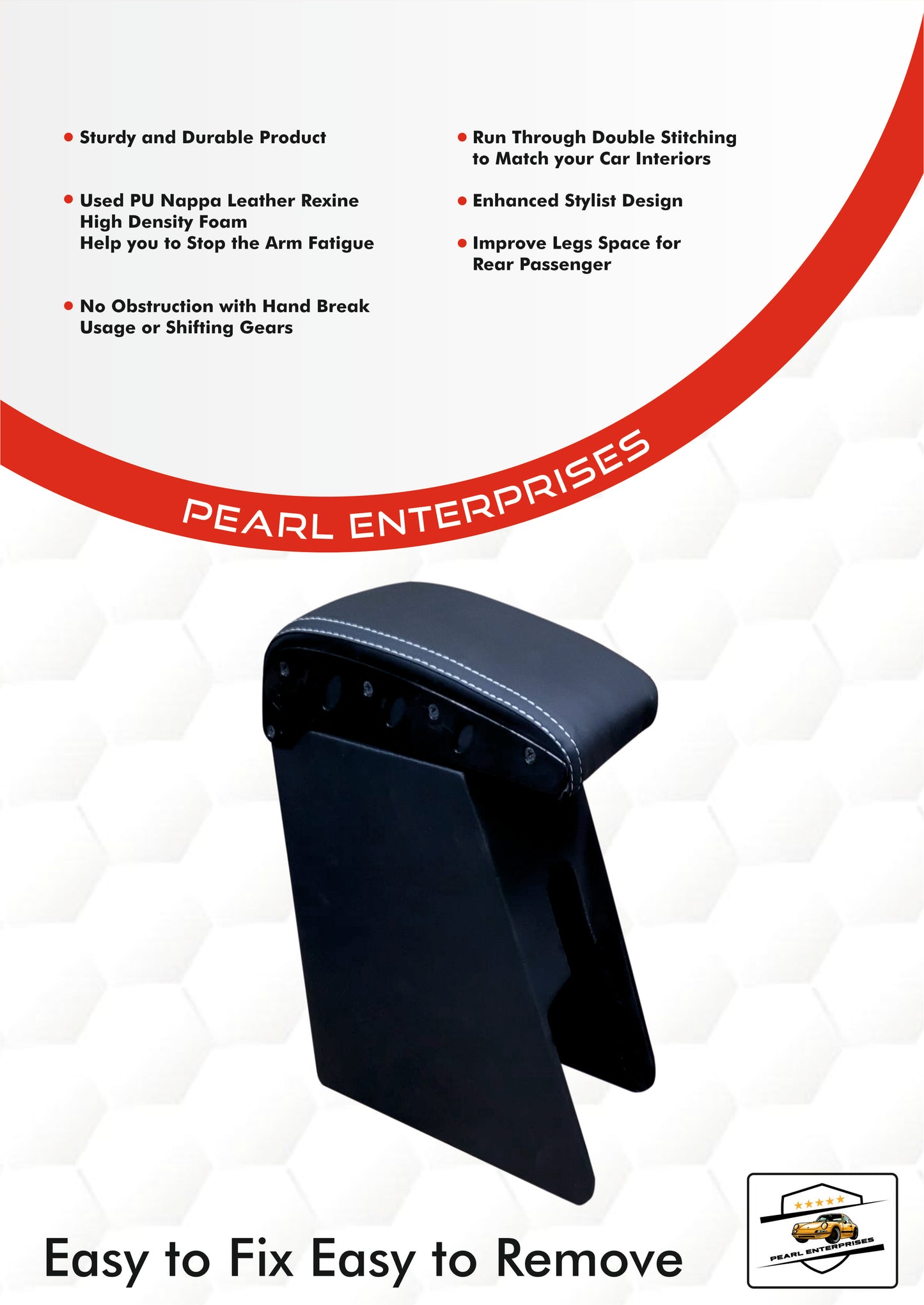 Armrest Console for Ertiga (2019–2021) – Available in Black, Beige & Tan | Pearl Enterprises